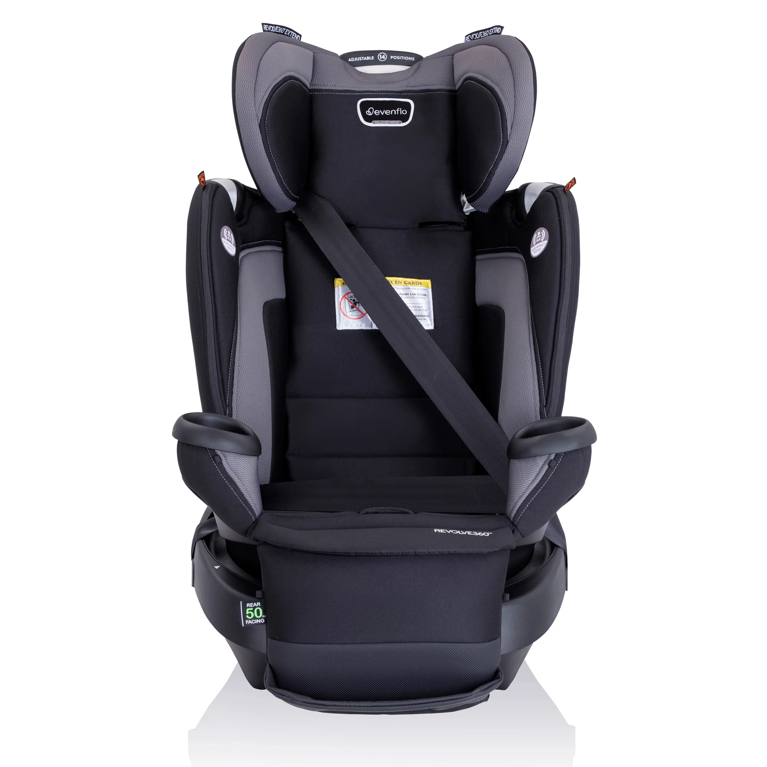 Revolve360 Extend All-in-One Rotational Car Seat with Quick Clean Cover (Revere Gray)