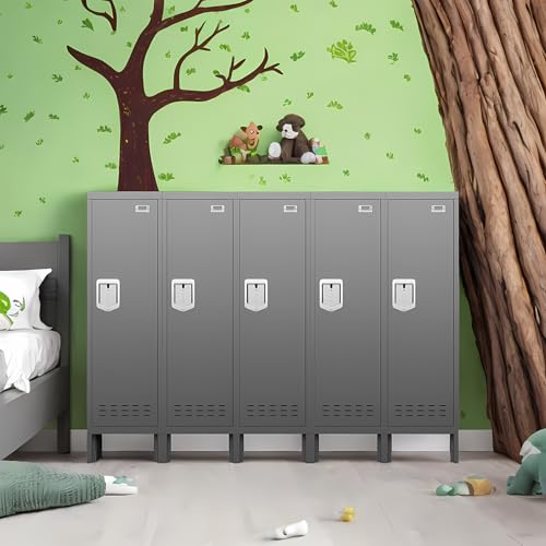Metal Cabinet Home Office Storage,Lockers,Lockable Employees Metal Locker with Door,54" Height Steel Locker,Lockable Steel Locker for Gym,School,Home