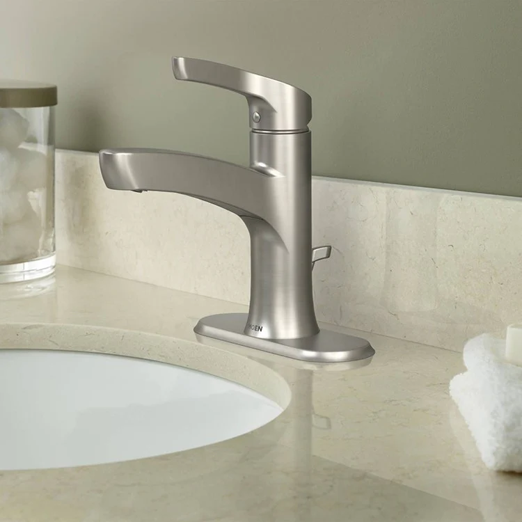 Danika Single Handle Bathroom Faucet with Drain
