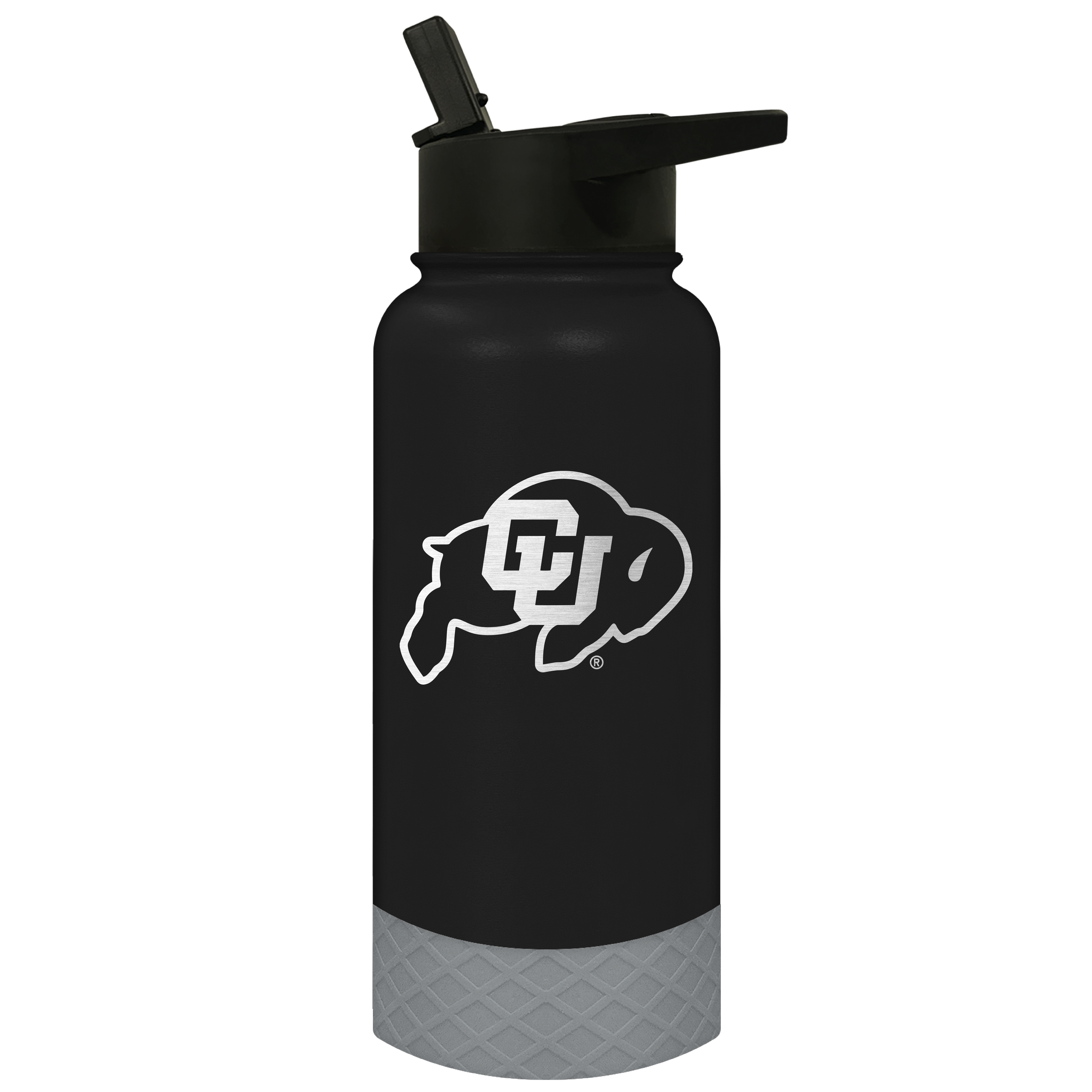 Colorado Buffaloes Thirst Water Bottle Black, White, Silver