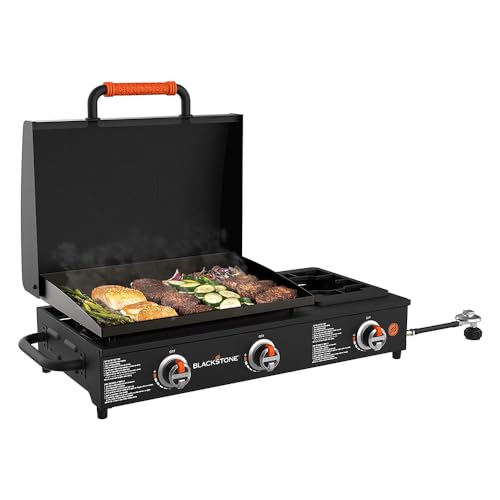 Blackstone 1860 On The Go Range top Combo with Hood & Handles Heavy Duty Flat Top BBQ Griddle Grill Station for Kitchen, Camping, Outdoor