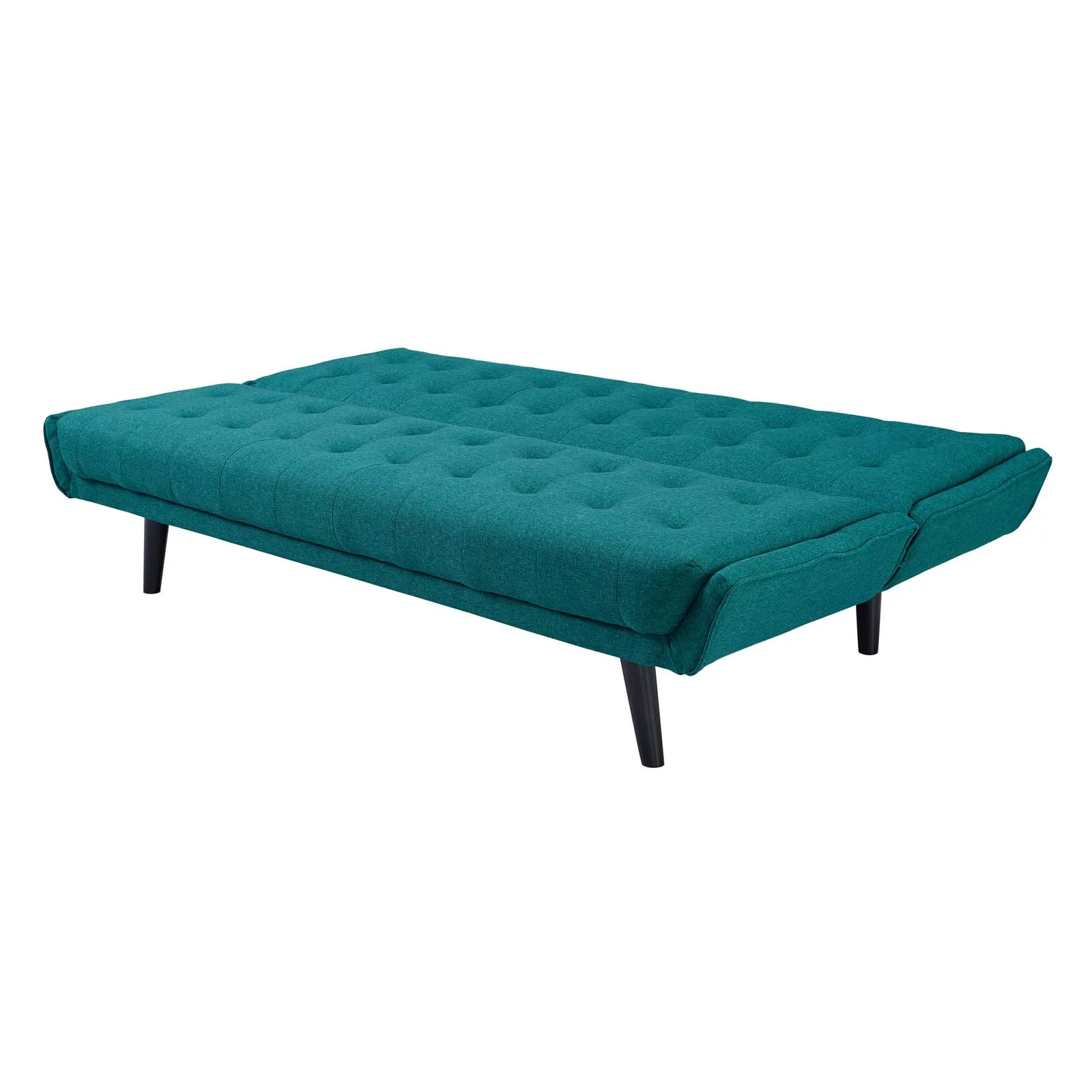 Modern Contemporary Urban Design Living Room Lounge Club Lobby Tufted Sofa Bed, Fabric, Aqua Blue