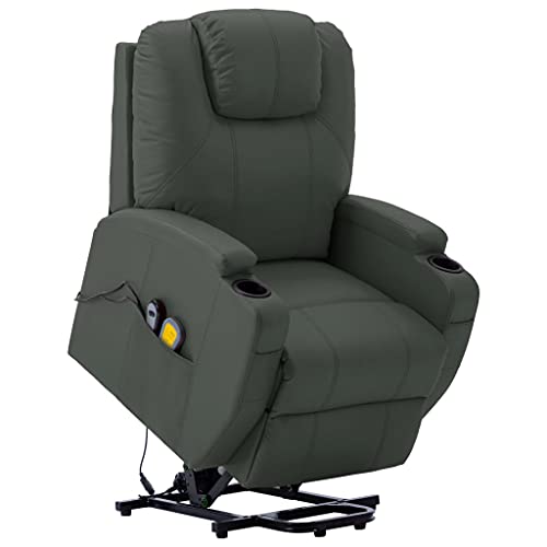 vidaXL Electric Power Lift Massage Chair with Manual Recline, 6-Point Vibration Massage