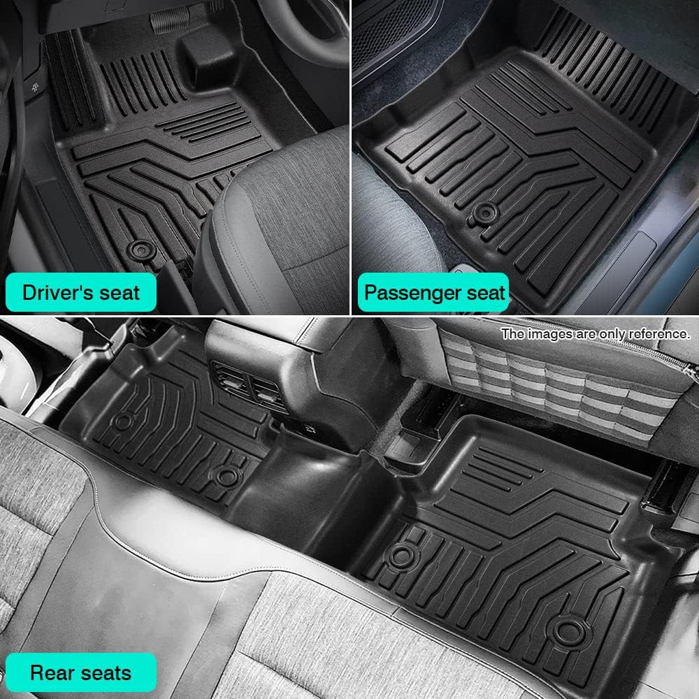 T TGBROS Custom Fit for Car Floor Mats Ford Mustang Mach E 2021 2022 Mach-E (NOT for Ford Mustang) All-Weather Floor Mat Liners Front & Rear Row Full