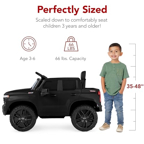 Best Choice Products 12V Licensed Chevrolet Silverado Ride On Truck, Electric Car Toy w/Parent Remote Control, Truck Bed Storage, Bluetooth Speaker