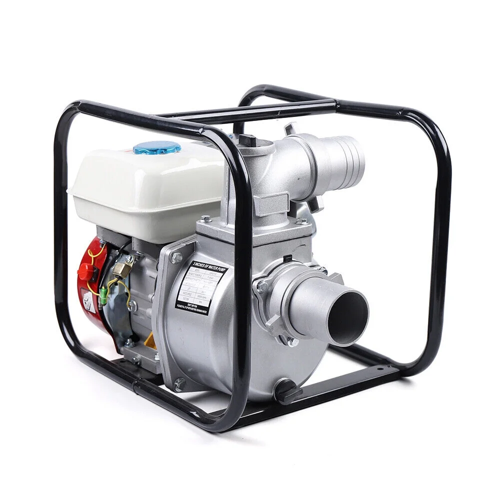 Portable Gasoline Water Pump 210CC 7.5HP High Pressure Transfer Agricultural Irrigation