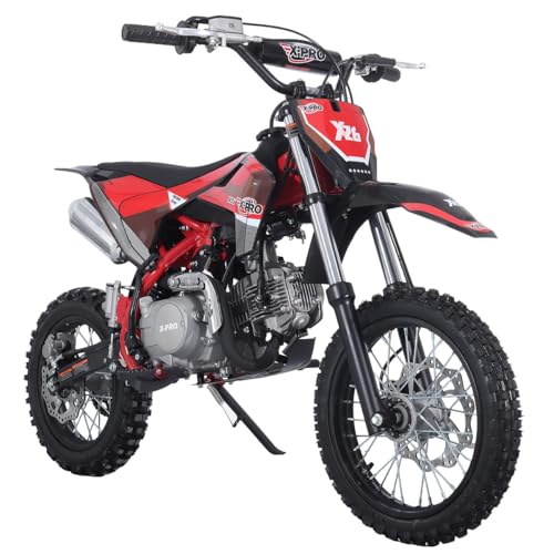 X-PRO X26 125cc Manual Clutch Dirt Bike Big Boys Pit Bike 125 Pitbike,Big 14"/12" Tires! (Blue)