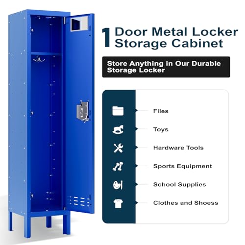 Metal Locker with 5 Doors,Lockers for Employees,66'' Steel Storage Locker for School,Gym, Office, Office,Garage