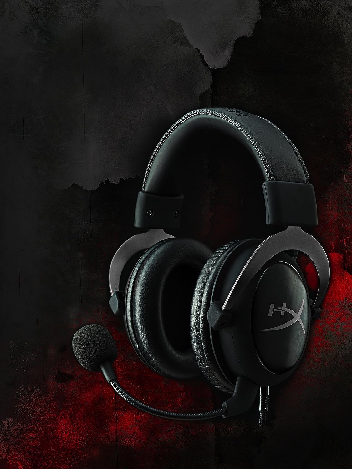 Restored HyperX Cloud II - PC Gaming Headset Virtual Surround Sound for PC PS4/5 Xbox One Switch (Refurbished)