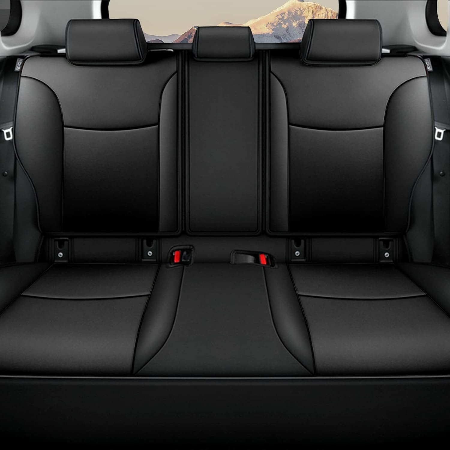 AOMSAZTO Custom Fit for Toyota 2020 2021 2022 Corolla Faux Leather Car Seat Covers Full Set Compatible Airbag Corolla Seat Protector Black (2020 2021