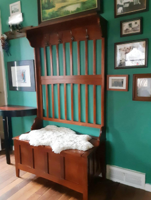 Linon Hall Tree with Storage Bench, 36"W x 18"D x 64"H, Walnut