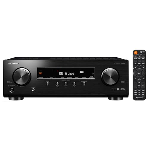 Pioneer VSX-534 Home Audio Smart AV Receiver 5.2-Ch HDR10, Dolby Vision, Atmos and Virtual Enabled with 4K and Bluetooth (Renewed)