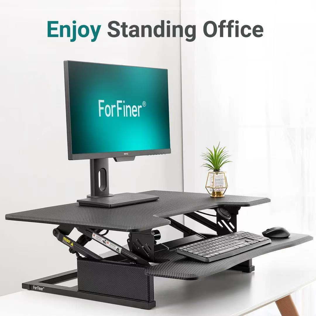 GUKA [Electric] 31.5 inch Standing Desk Converter, Height Adjustable Ergonomic Sit to Stand Up Riser