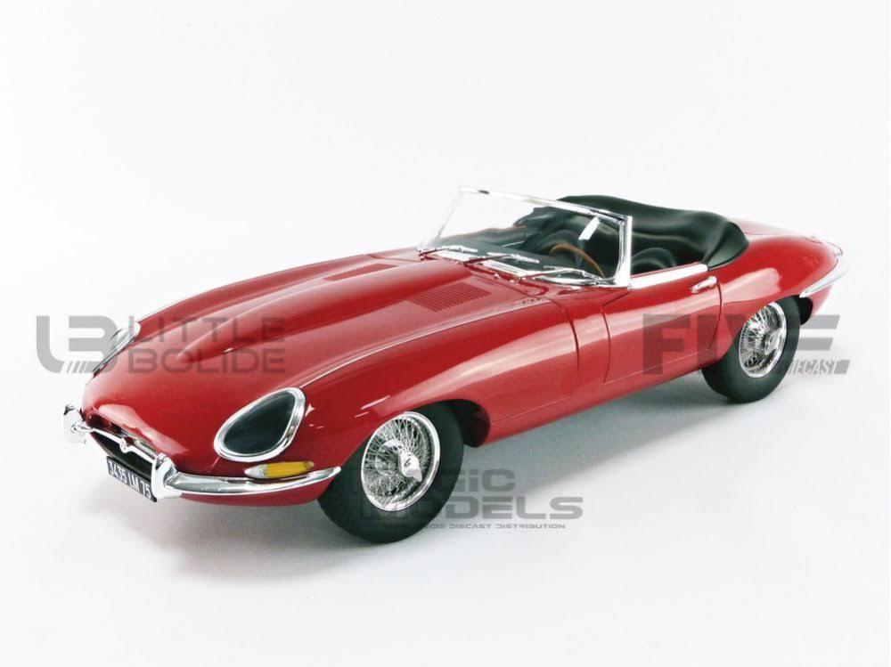 1962 Jaguar e-type Cabriolet Red 1/12 Diecast Model Car by Norev