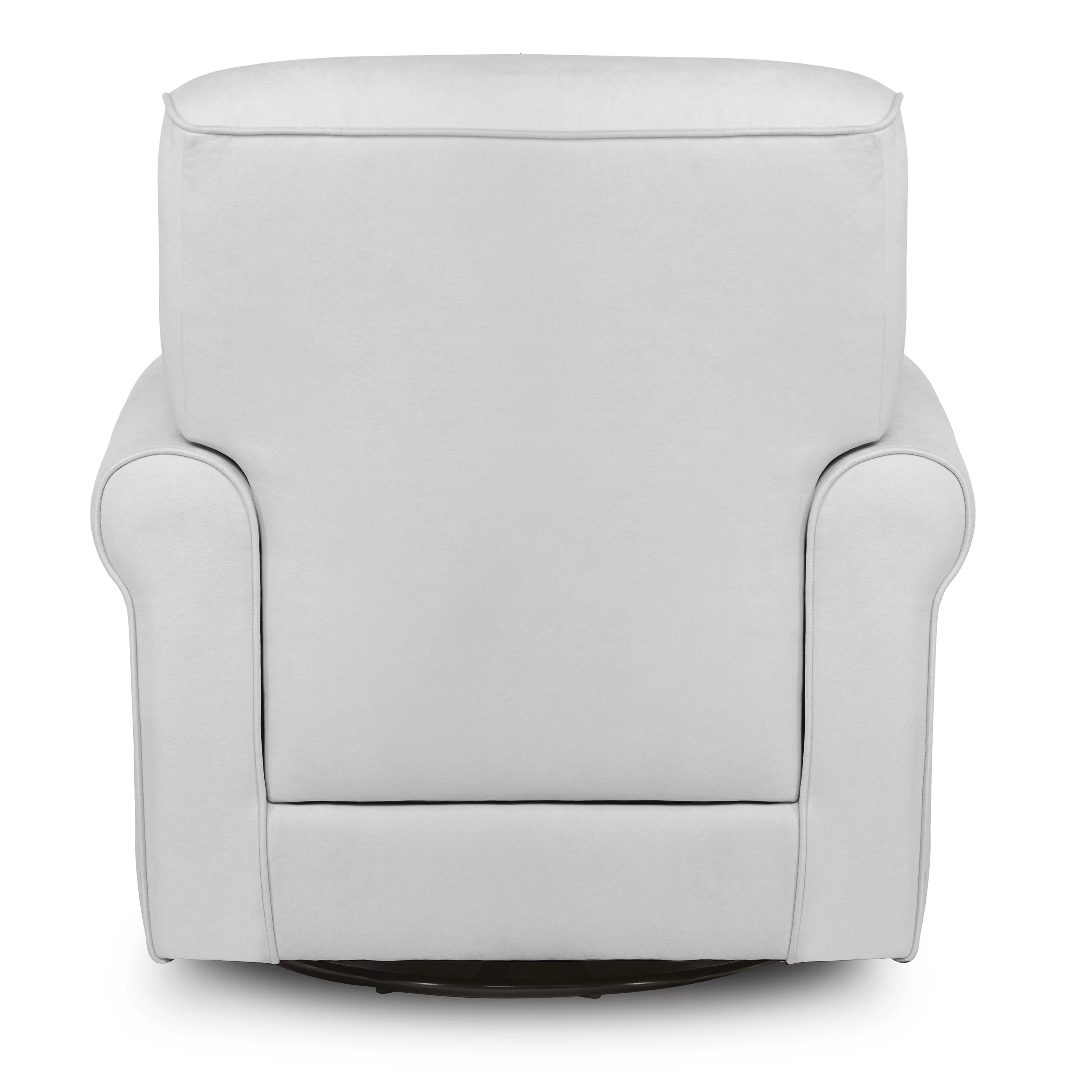 Evolur London Upholstered 360 Swivel l Glider I Rocker I Nursery Glider I Durable Soft Fabric in Gray Finish
