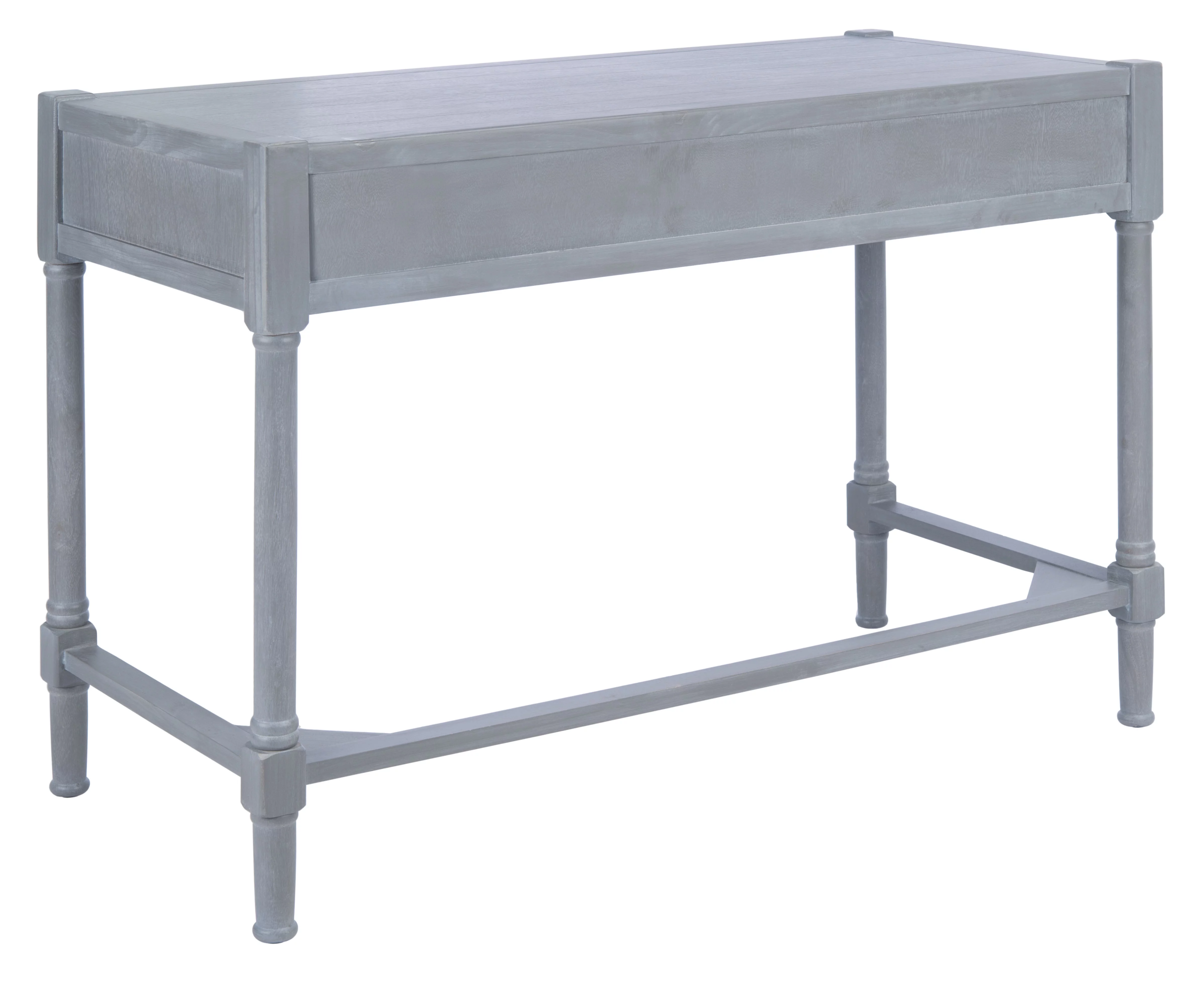 SAFAVIEH Filbert Solid Retro 2-Drawer Writing Desk, White Washed Grey