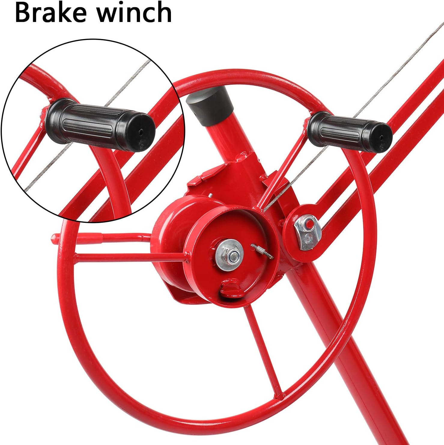 VINGLI 11 FT Drywall Lift Portable Sheetrock Lift Rolling Panel Hoist Jack Lifter Construction Tools with Adjustable Telescopic Arm Lockable Caster