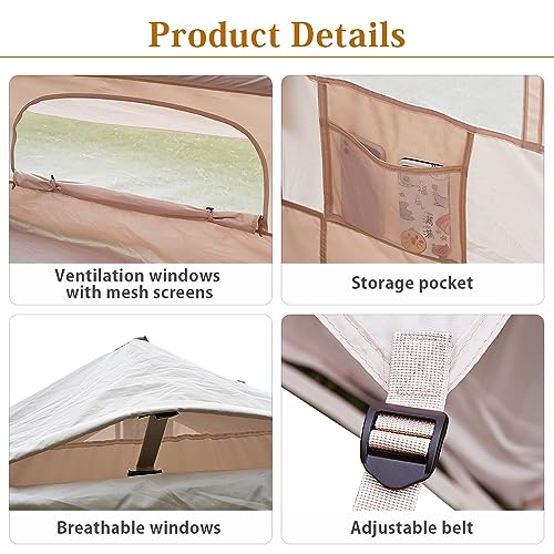 Inflatable Camping Tents Air Glamping Tents 4 Season Waterproof Easy Set up Cabin House Tent Blow up Tent for Family Camping