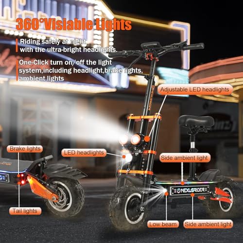 Adults Electric Scooter 6000W Dual Motor Up to 58 mph, 60 Miles Range, 60V35Ah Battery