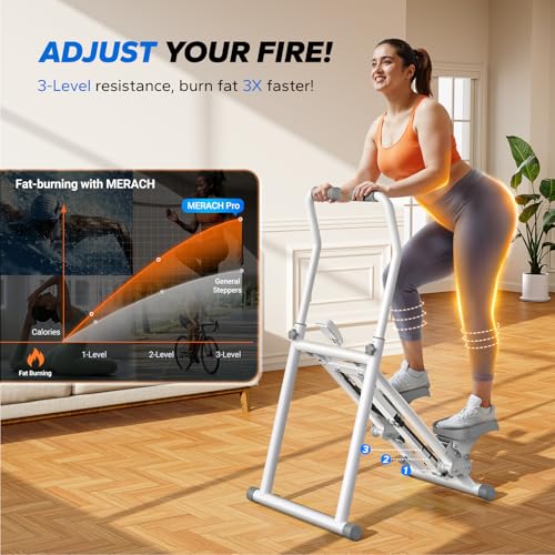 MERACH Stair Stepper for Home Gym Exercise, New Version Vertical Climber Machine for Full-Body Workout