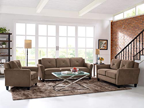 Lifestyle Solutions Harrington Loveseat, Black
