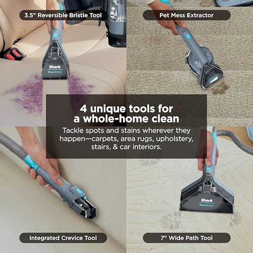 Shark StainStriker Portable Carpet Upholstery & Area Rug Cleaner, Bonus XL Tool & Full-Size Cleaning Solution, Stain & Odor Remover