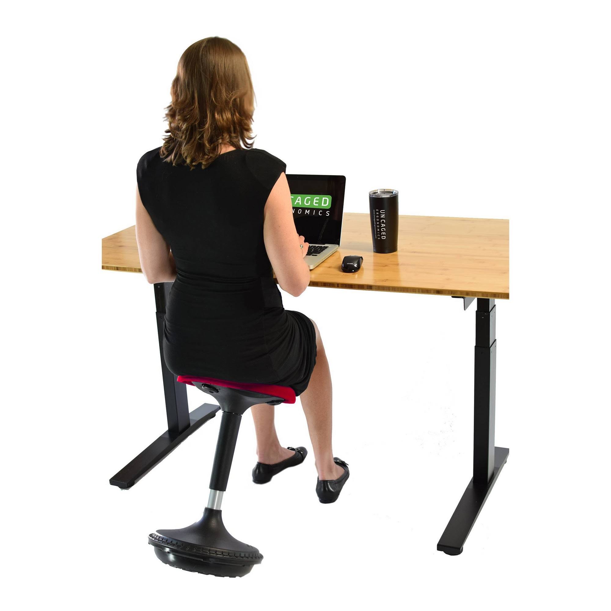 Uncaged Ergonomics: Wobble Stool Standing Desk Chair - Red