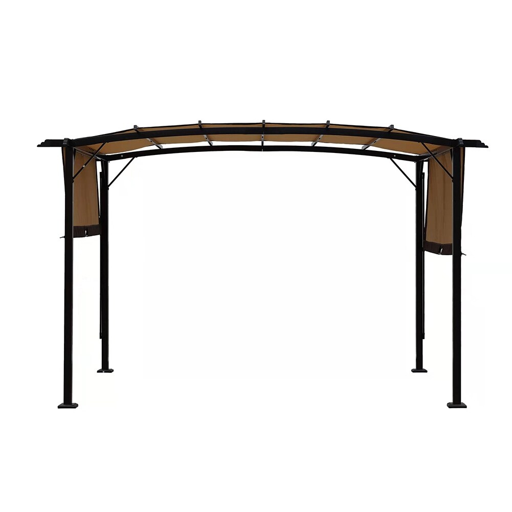 12 x 9 Ft Outdoor Pergola Patio Gazebo Retractable Shade Canopy