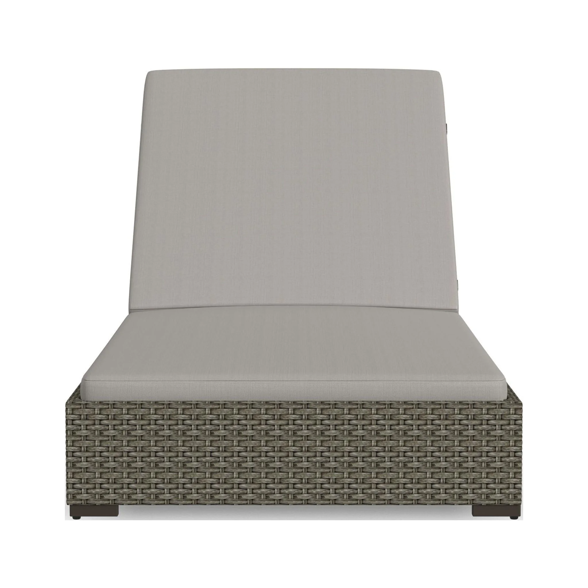 Homestyles Boca Raton Rattan Outdoor Chaise Lounge in Brown