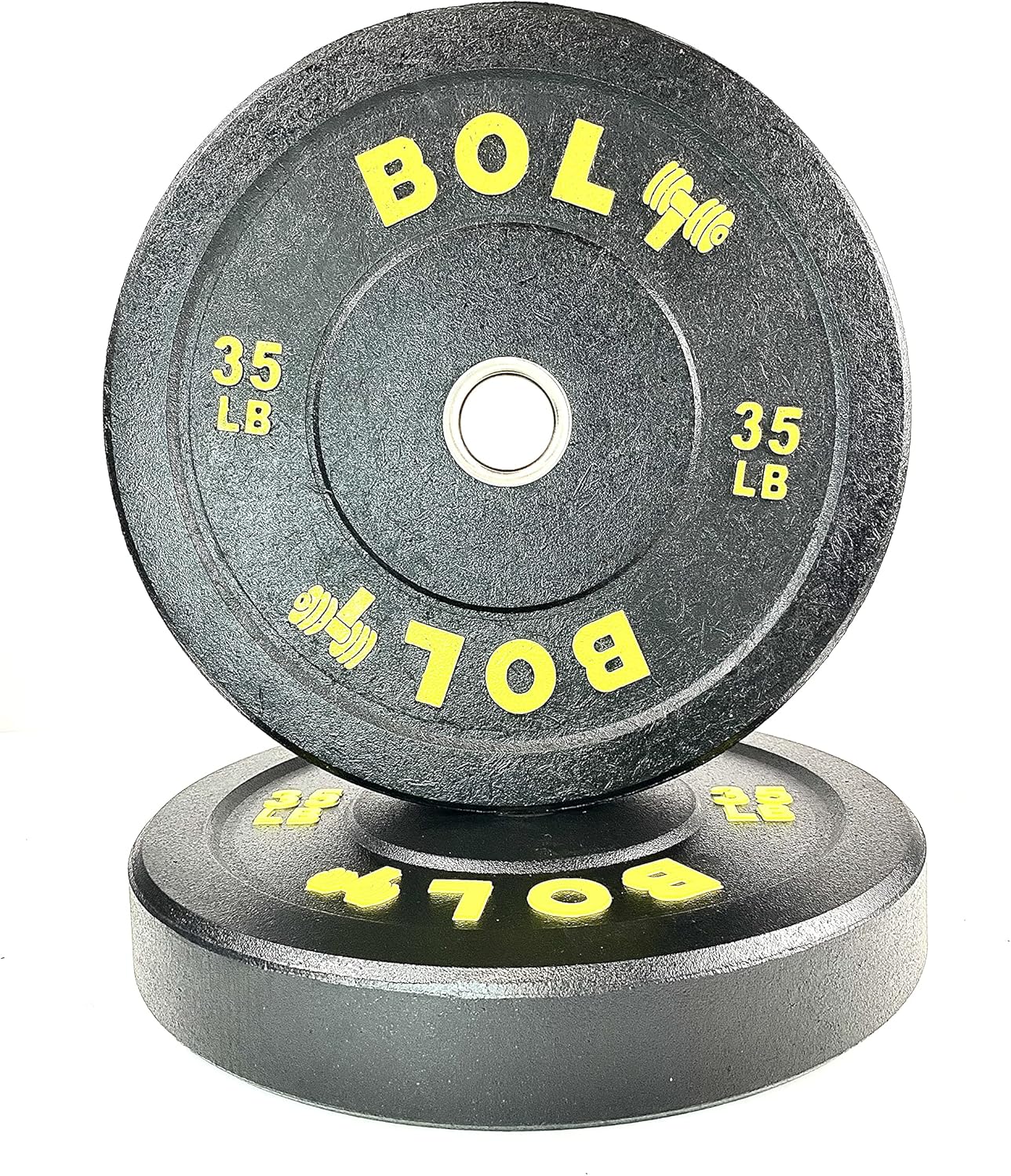 Olympic Crumb Bumper Plate Set 260 Lb - Ideal for Cross-Training, Weightlifting, Fitness and Gym or Home Weights.