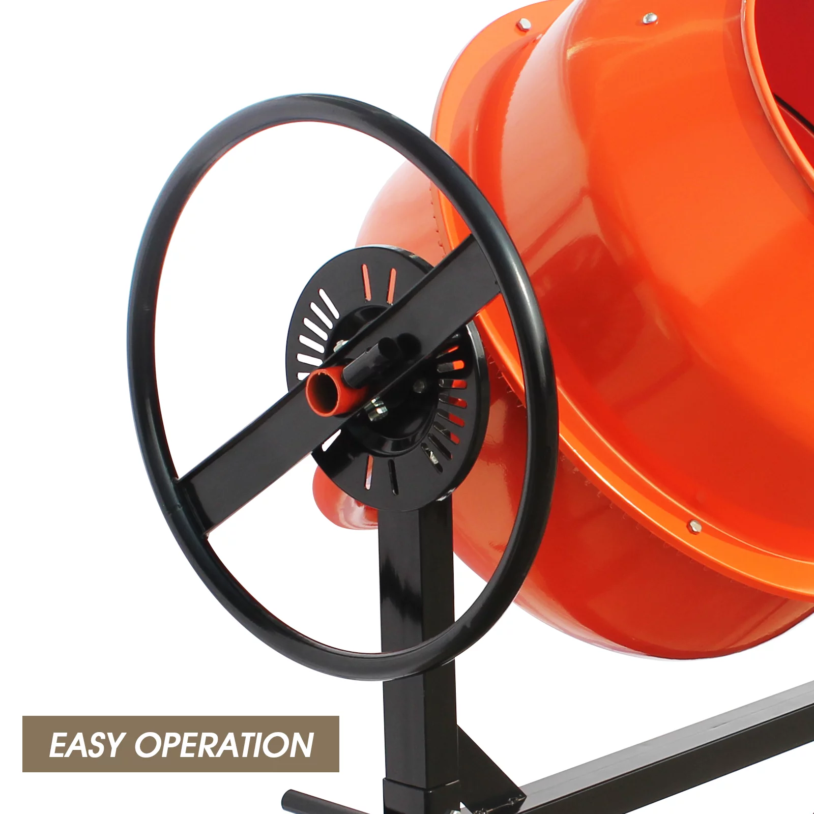 Oarlike 4/5HP Electric Concrete Cement Mixer 5 Cu Ft Mortar Mixing Stucco Seeds Portable Barrow Machine - Radiant Selections