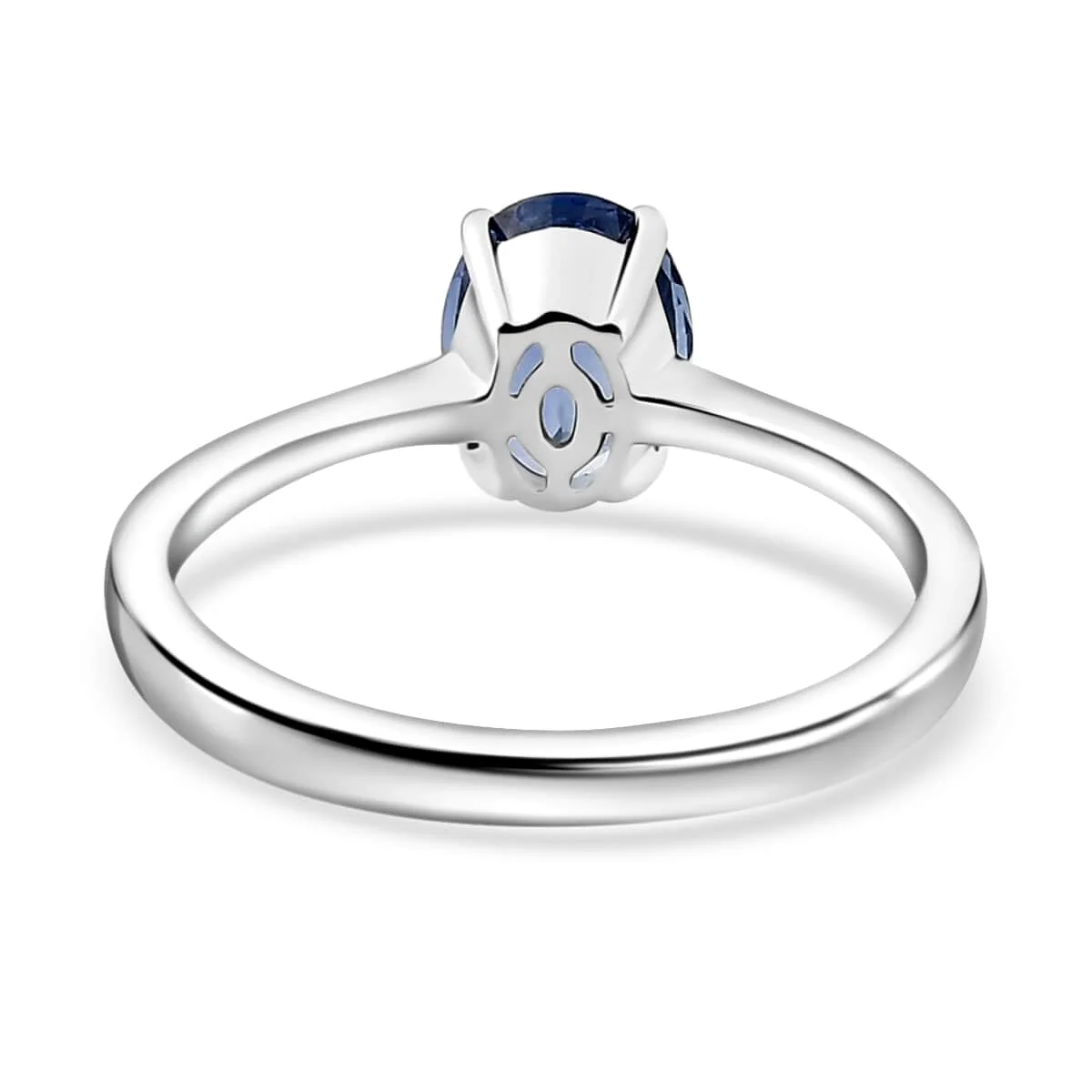 SHOP LC Iliana AAA Sapphire Oval 18K White Gold Solitaire Ring for Women Jewelry Birthday Gifts for Women Size 7 Ct 1.15 Wedding Engagement Promise