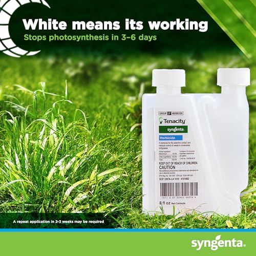 Syngenta Tenacity Herbicide - Pre-Emergent and Post-Emergent Weed Control, 8-oz. Liquid Weed Killer for Lawns and Turf Grasses