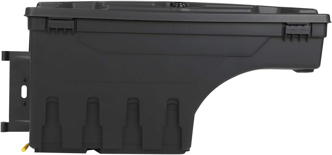 LucaSng Truck Bed Wheel Well Storage Case Tool Box Compatible with Dodge Ram 1500 2500 3500 2002-2018 Rear Driver & Passenger Side Black Lockable