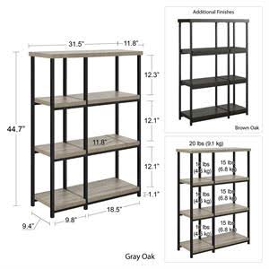 Ameriwood Home Elmwood, Brown Oak Bookcase