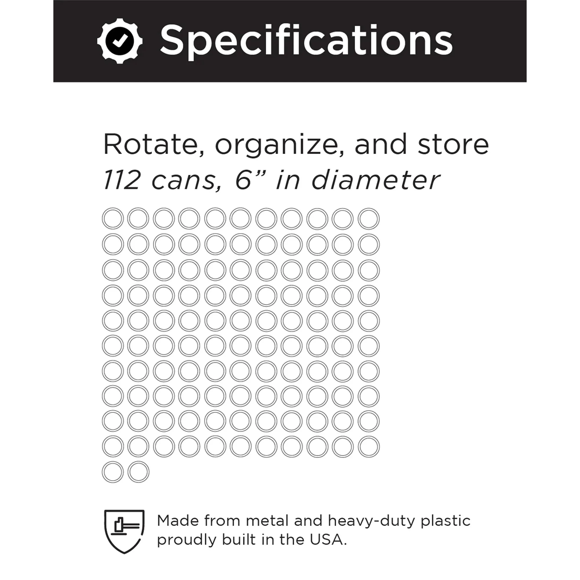Shelf Reliance Maximizer Small Can Rotation Organizer Supports 390 Cans