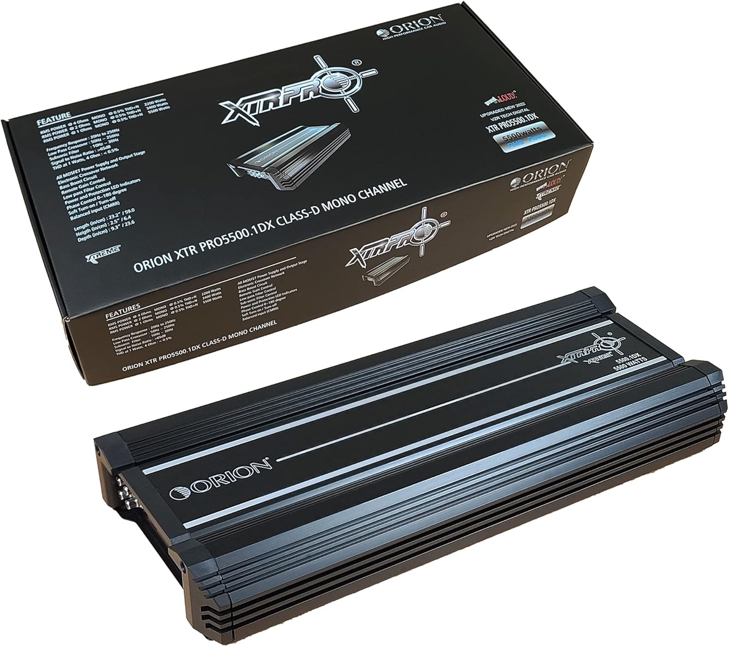 Orion XTR PRO 3500.1DX Serie Class D-Mono Channel CAR Amplifier 3500 Watts RMS 1 Ohm W/X-Over, 100% Made in Korea CAR Stereo XTRPRO
