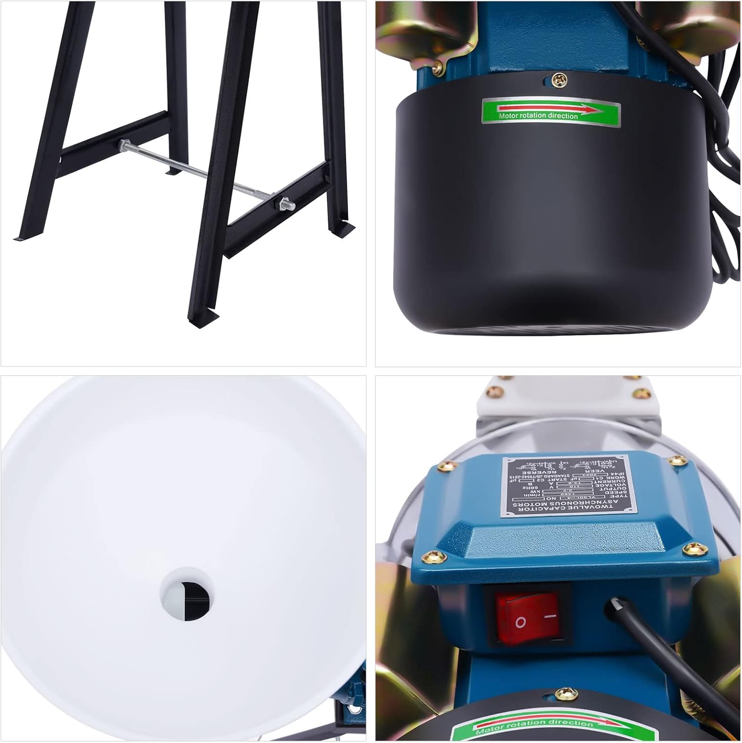 110V 2200W Electric Grain Mill Grinder Machine Wet and Dry Mill Machine W/Funnel Feed Soymilk Wheat Cereals Grinder Flour Mill Grinder for Home and