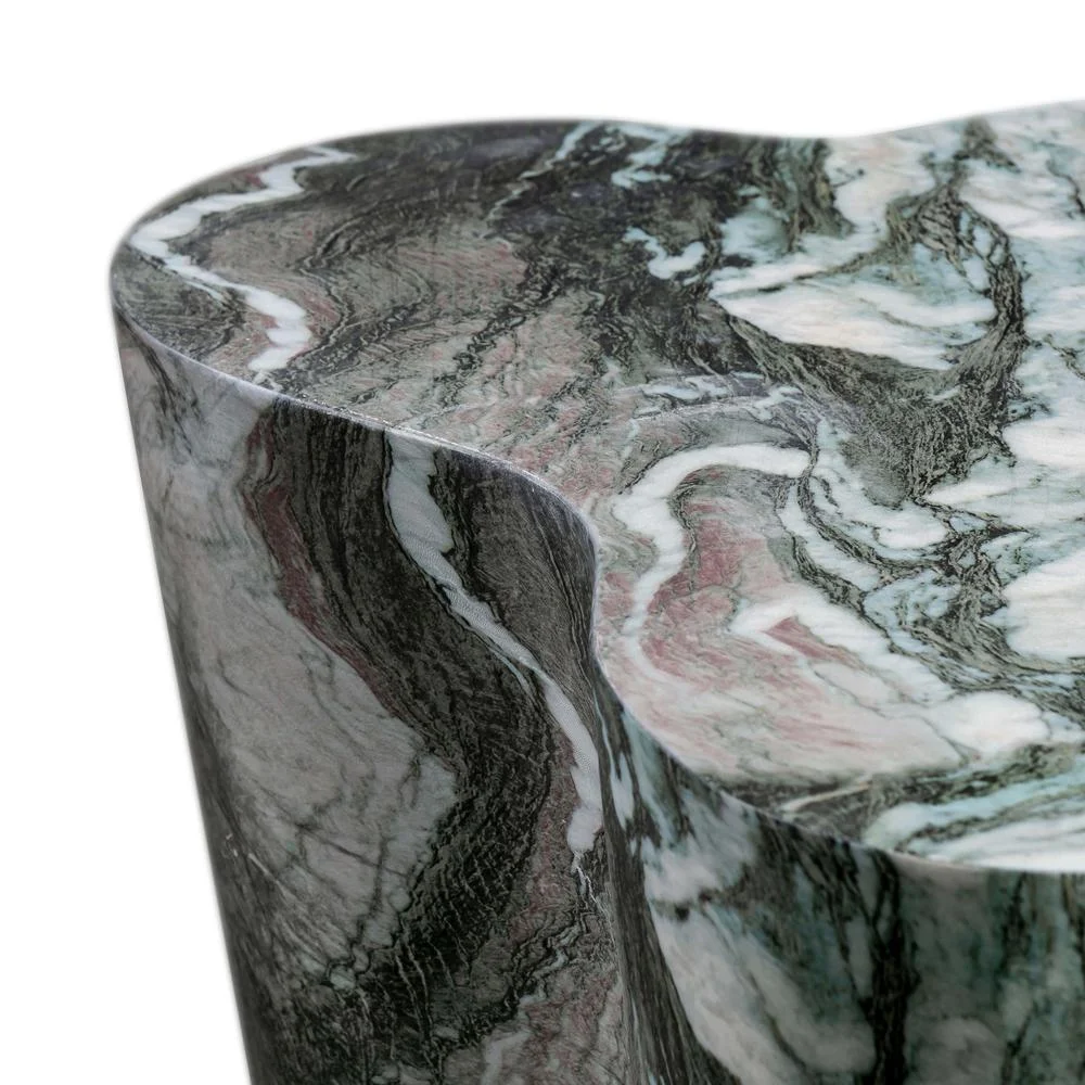 TOV Furniture Slab Grey/Blush Faux Marble Short Side Table