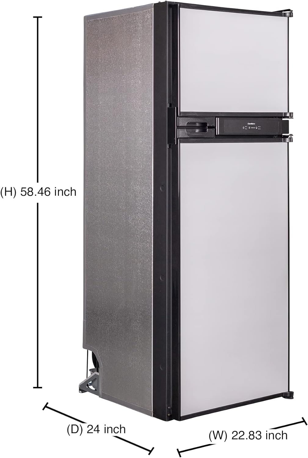 12V/DC Refrigerator Freezer 10cf Stainless for RV BOAT OFF-GRID 2 Doors - Smart Home Appliances