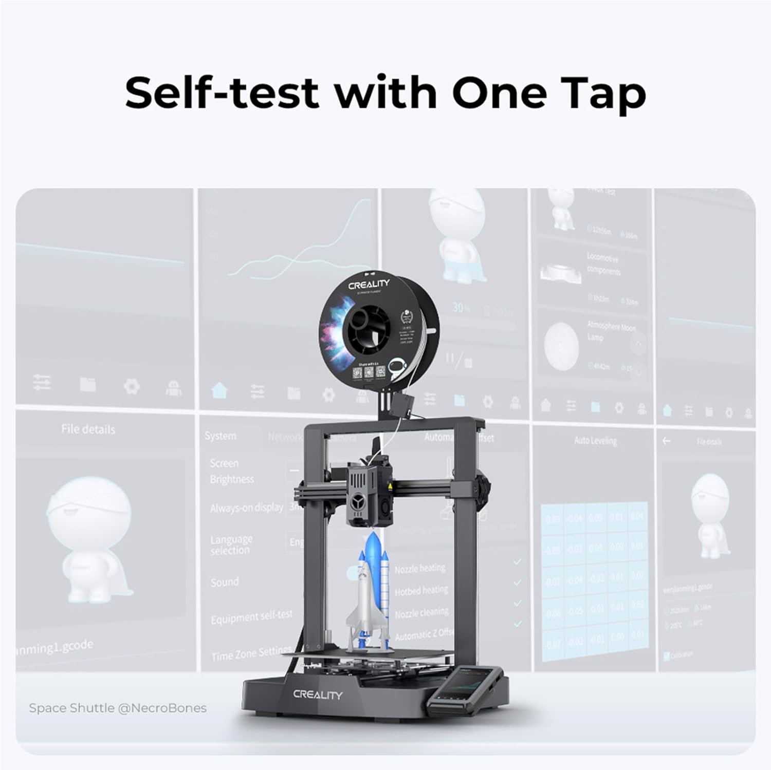 Creality Ender 3 V3 KE 3D Printer Bundle with Filament Dry Box, 500mm/s High Speed Printing Smart Monitor Control, Auto Calibration,300℃ 60W Hotend