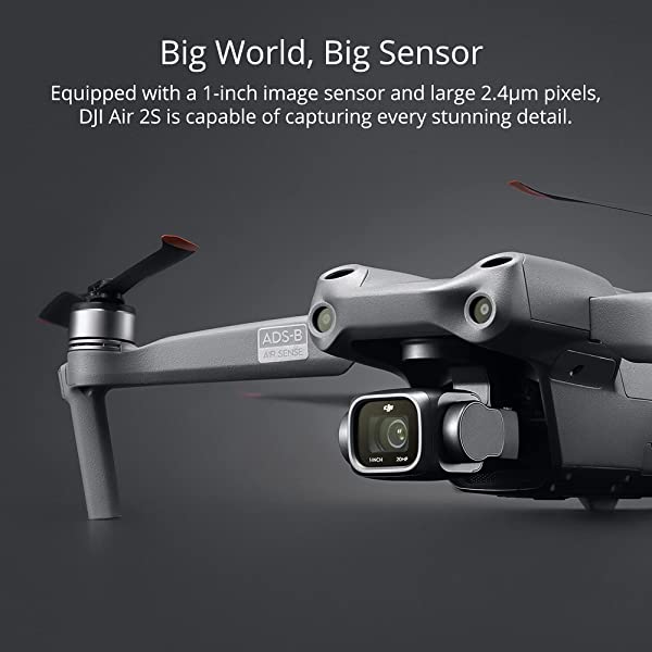 DJI Air 2S Fly More Combo with Smart Controller - Drone with 4K Camera, 5.4K Video, 1-Inch CMOS Sensor, 4 Directions of Obstacle Sensing