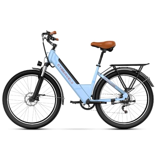 1000 Peak Electric Bike for Adults,up 80 Miles Removable Battery Ebike, 26" Electric E Bike with 7-Speed