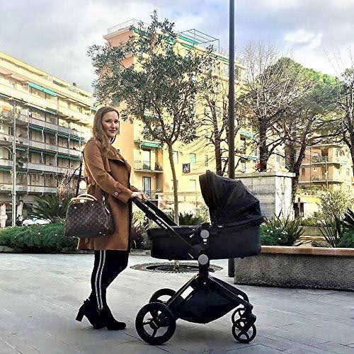 Hot Mom Baby Stroller 2020, Carriage with Bassinet Combo,Black