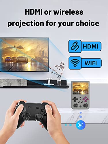 RG353V Retro Video Handheld Game Console 3.5" IPS Screen Android 11 and Linux System RK3566 64bit Game Player 64G TF Card Built-in 4450 Classic Games