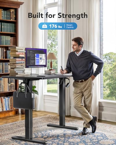 HUANUO Electric Standing Desk, 71 x 35 inch Large Height Adjustable Table, Powerful Brushless Motor, 4 Memory Preset, Sit Stand Up Desk