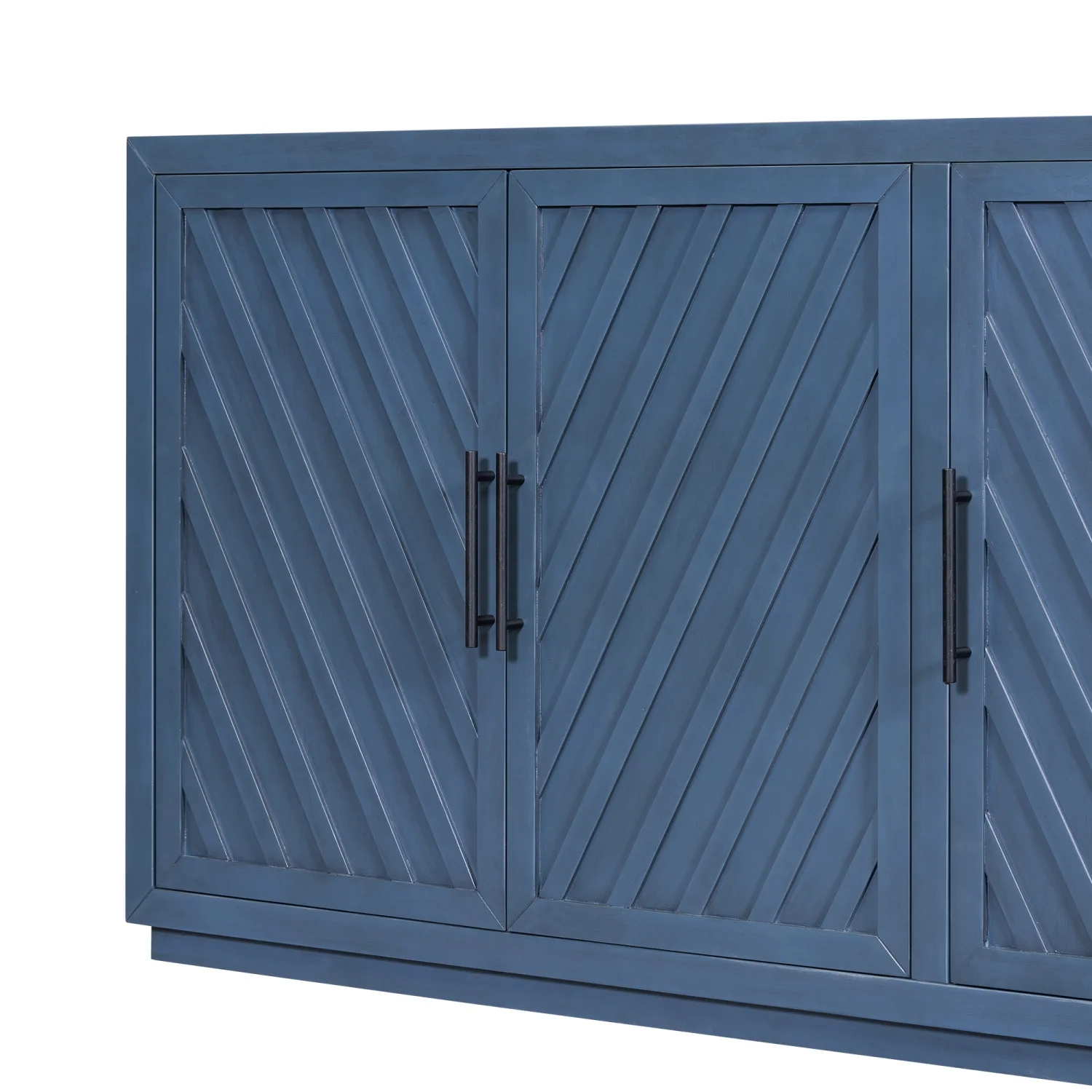 Churanty 3 Doors Large Storage Vintage Sideboard Cabinet, 60'' Retro Sideboard with Adjustable Shelves