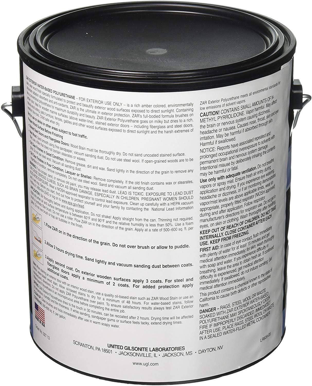 Zar Water-Based Exterior Polyurethane