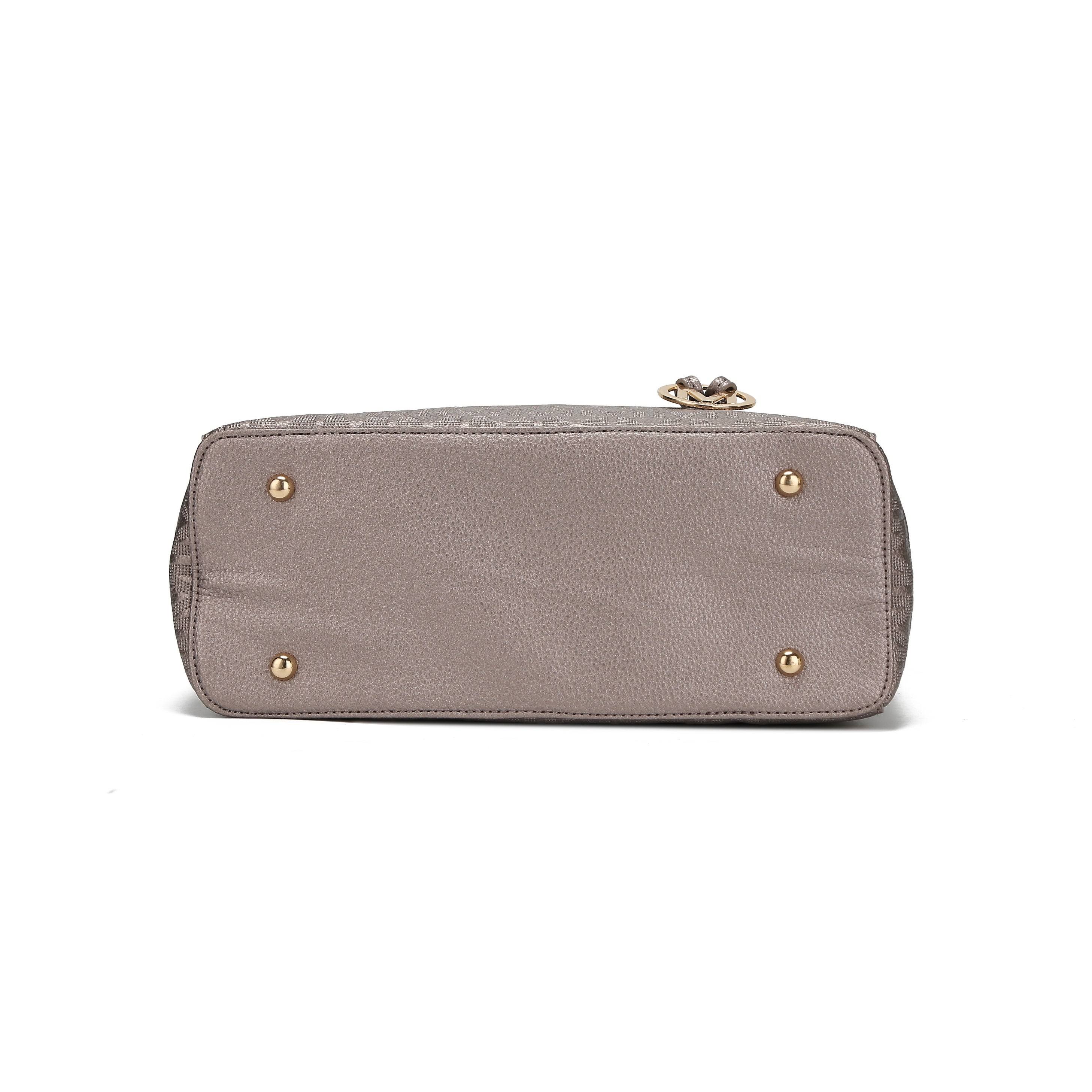 MKF Collection Cairo M Signature Satchel Bag by Mia K. - Tan