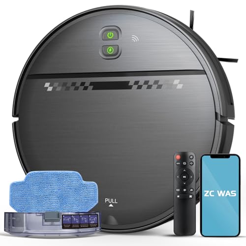 Robot Vacuum and Mop Combo, 2-in-1 Robot Vacuum Cleaner, Perfect for Pet Hair, Hard Floor and Carpet, Anti-Bump, Anti-Fall, App
